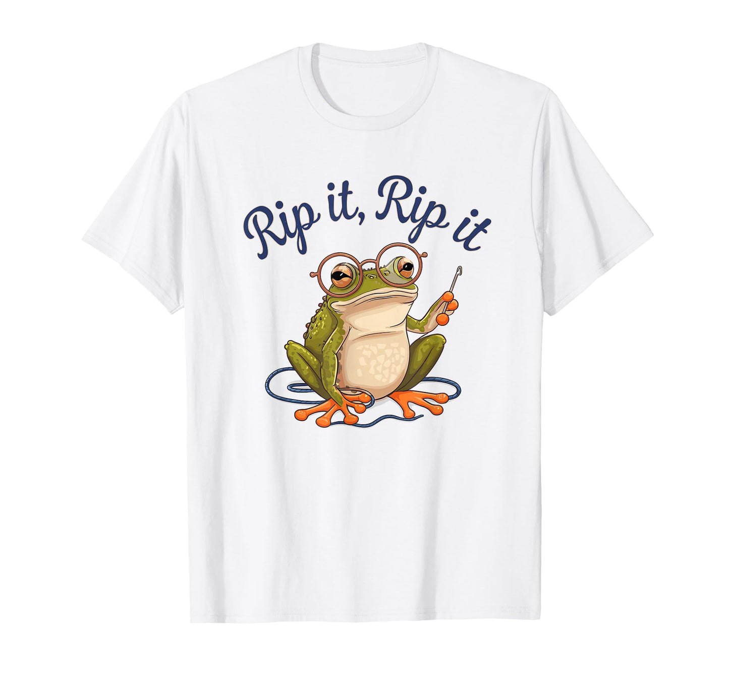 Crochet Frog Yarn Knitting Crafting Hobby Frogging Rip It T-Shirt