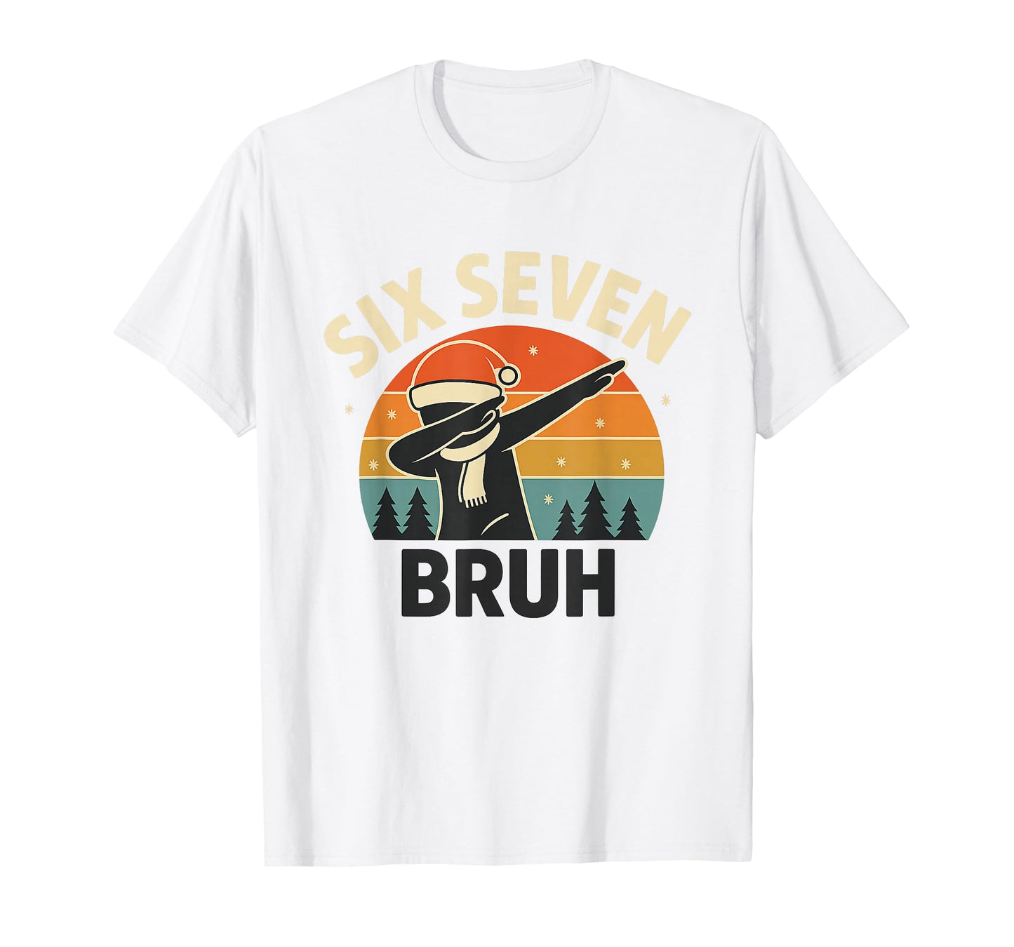 Funny Christmas Dabbing Boy 67 Xmas Boys Kids 6 7 Meme T-Shirt