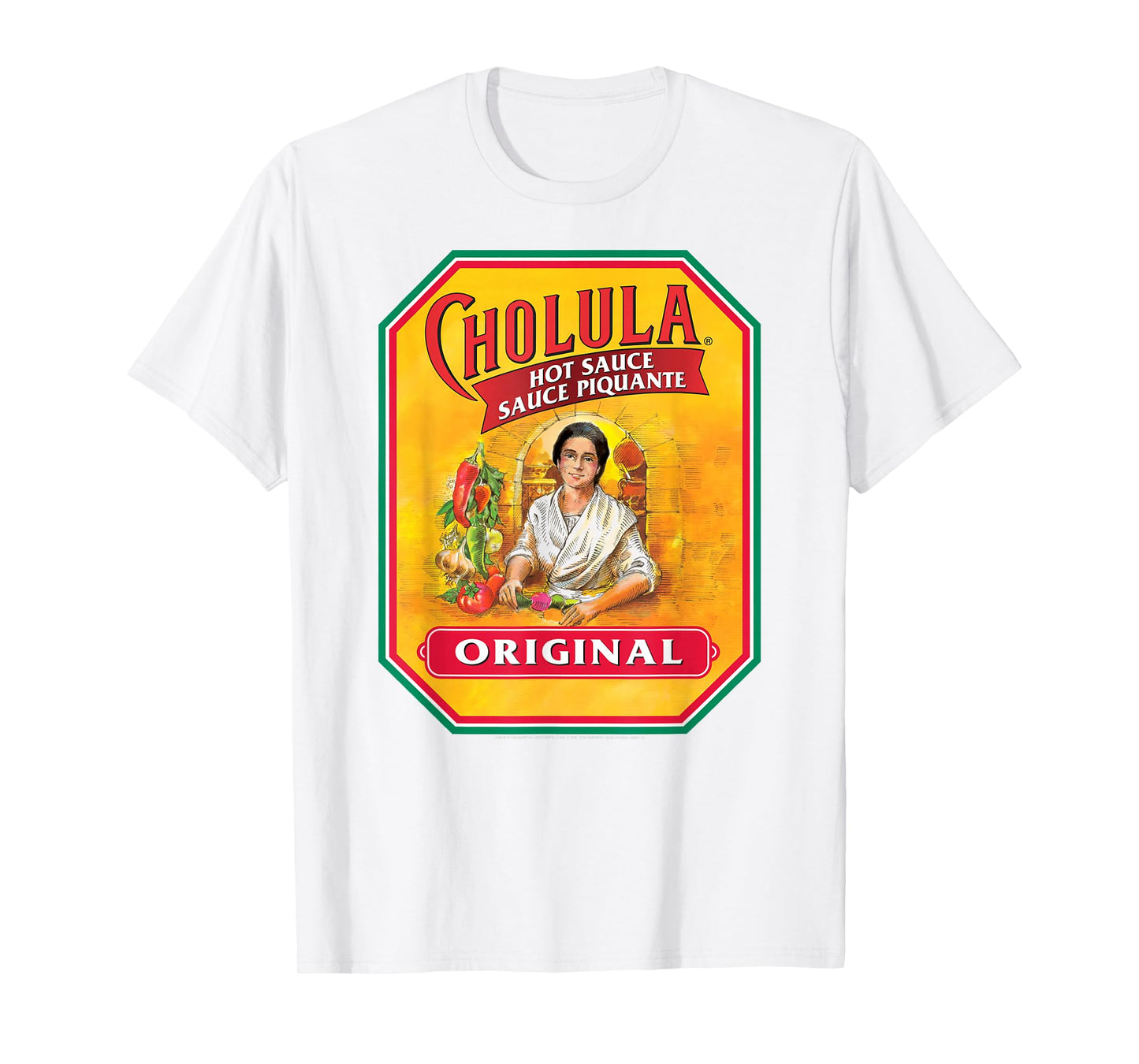 Cholula Hot Sauce Bottle Lable Casual Costume Foodies T-Shirt