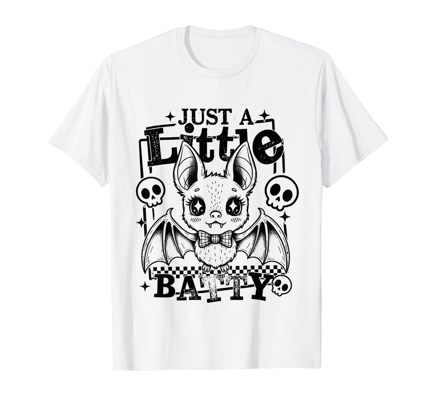 Just A-Little Batty Halloween Bat Spooky Season Autumn Fall T-Shirt