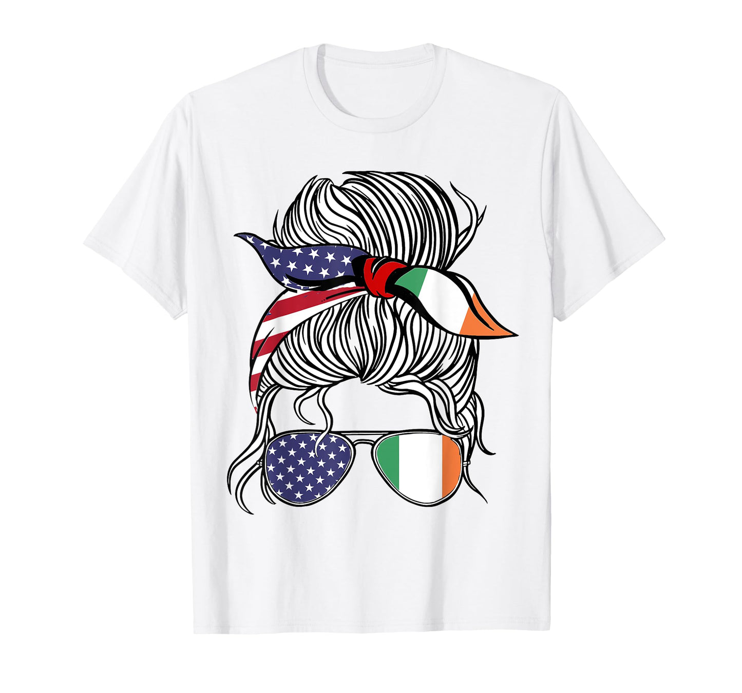 American Irish Patriot Flag Women Girl Ireland Grown T-Shirt