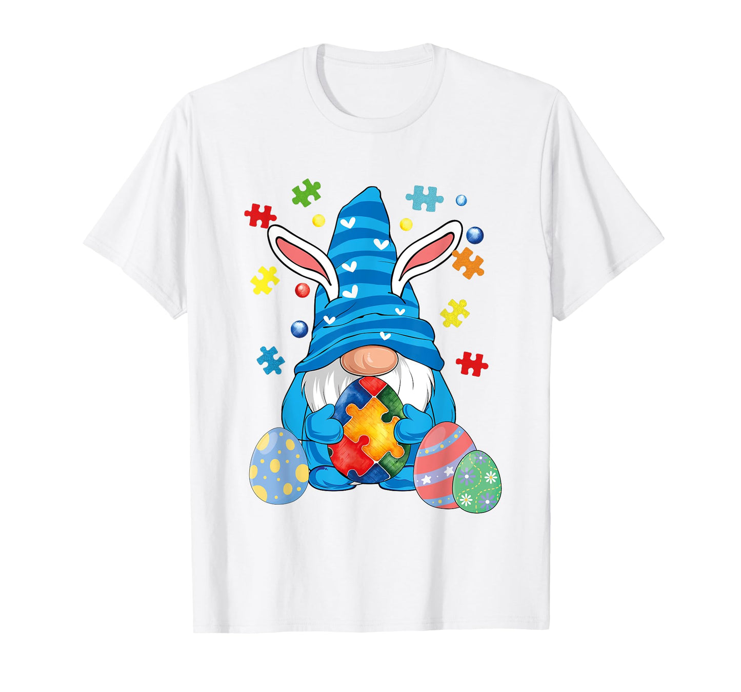 Autism Easter Gnome Autism Awareness Easter Day Gnomes Egg T-Shirt