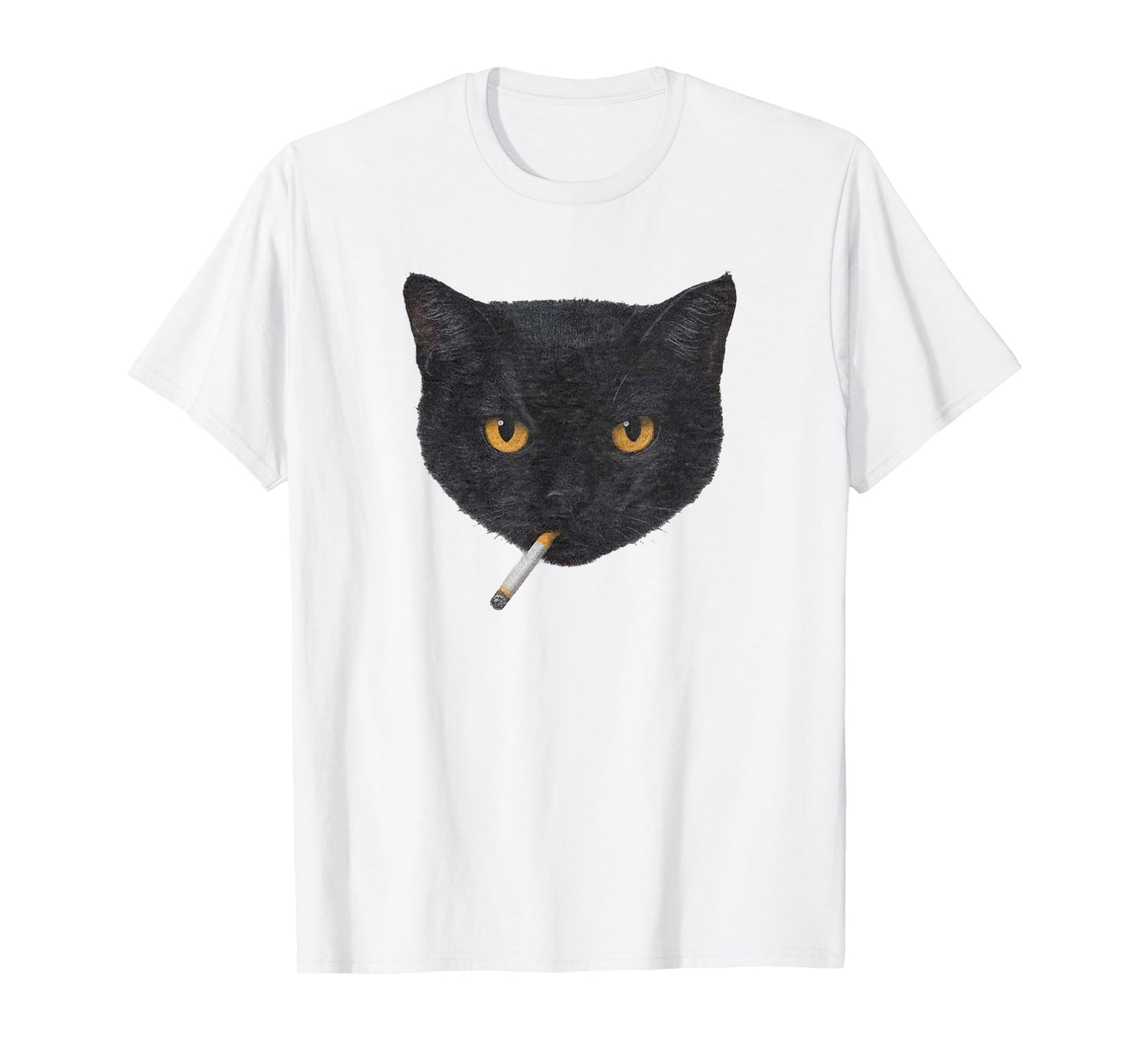 Smoking Cat Y2K Vintage Black Cat Retro 90s Grunge T-Shirt