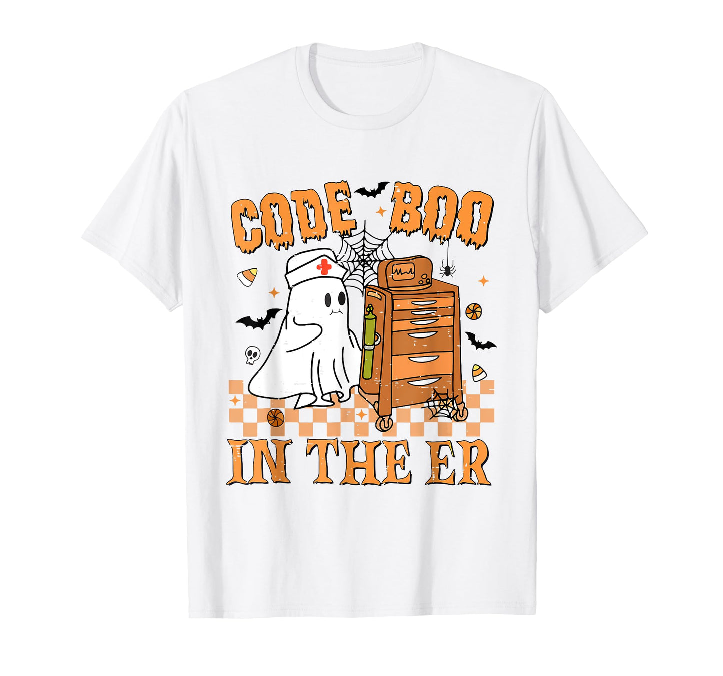 Cute Emergency Department Code Boo In The Er Nurse Halloween T-Shirt