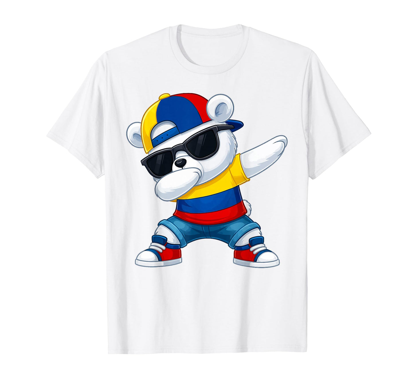 Colombian Bear Patriotic Colombia Dabbing Dab Boys Kids 2025 T-Shirt