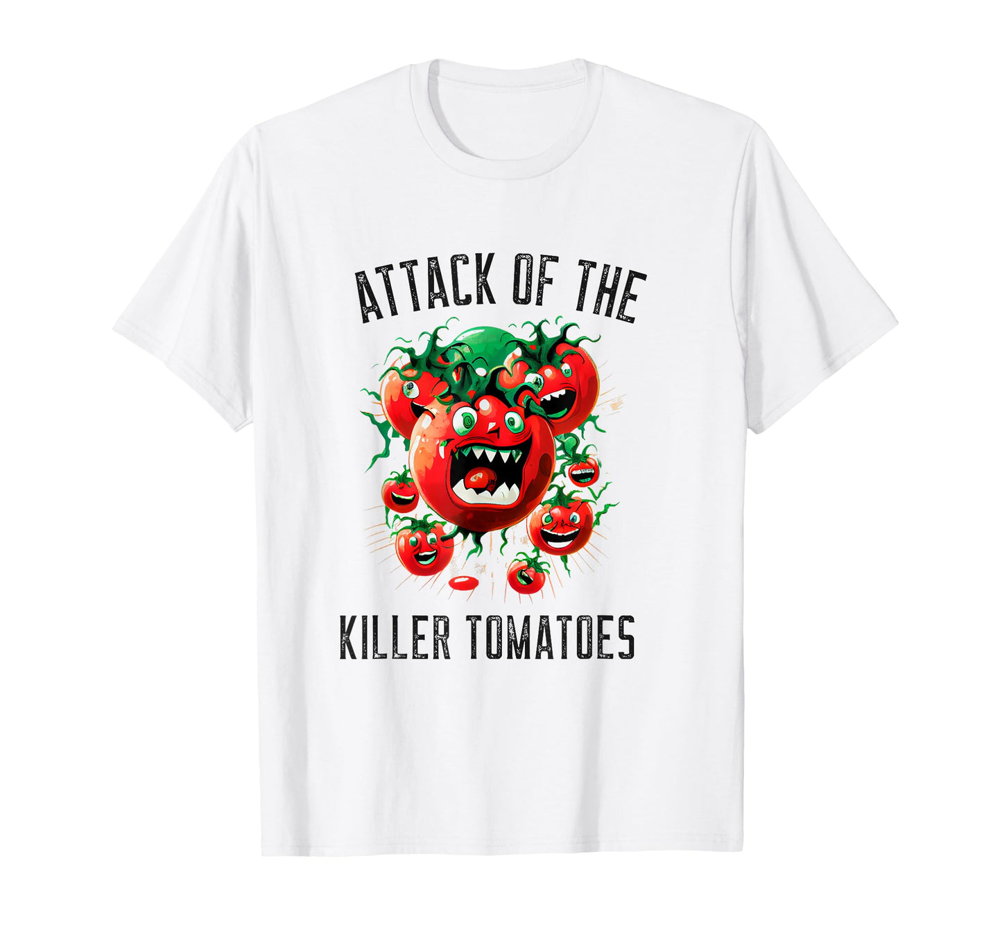 Attack of the Killer Tomatoes Vegan Vegetarian Garden T-Shirt