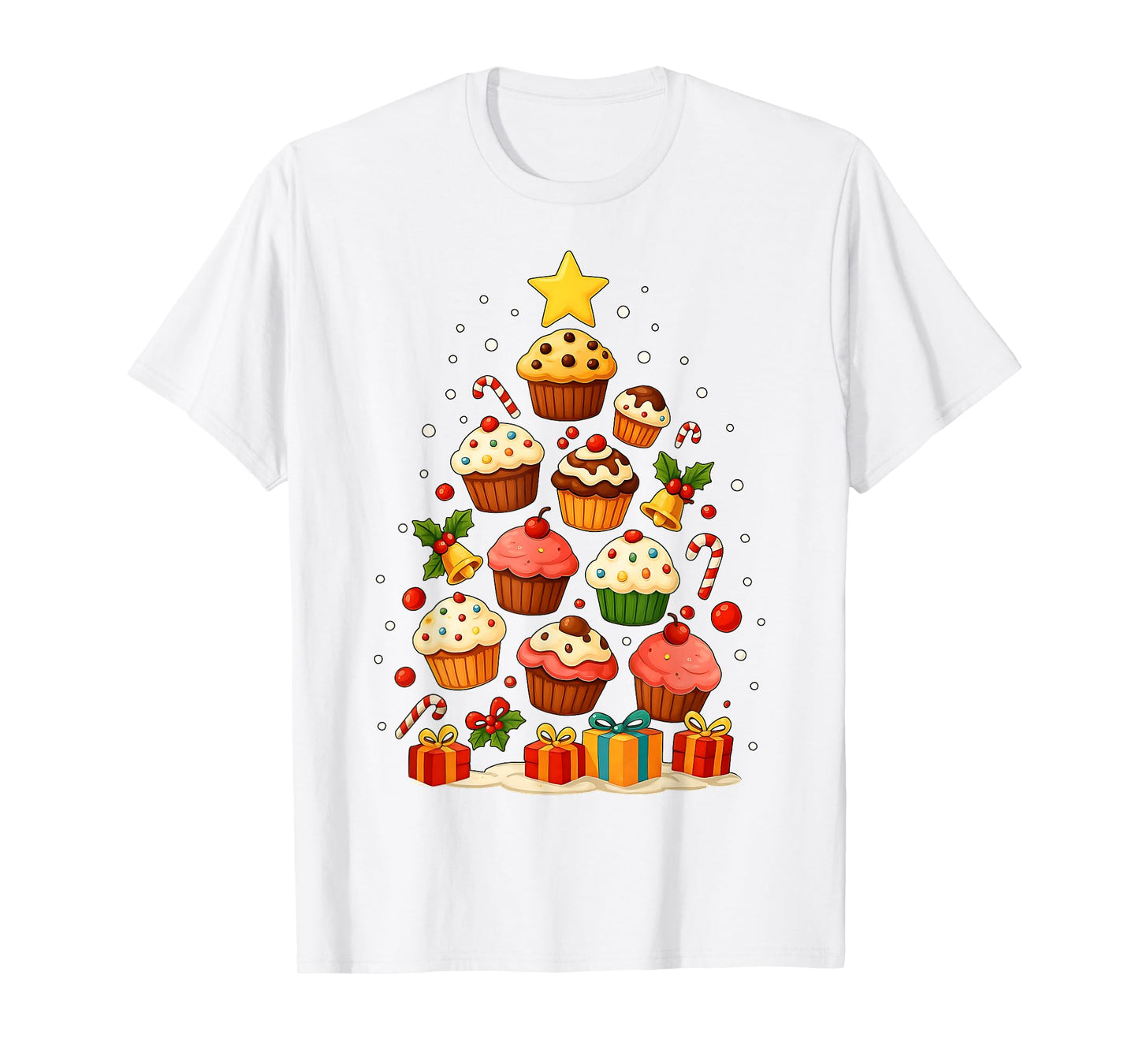 Cute Cupcake Baking Baker Christmas Tree Xmas T-Shirt