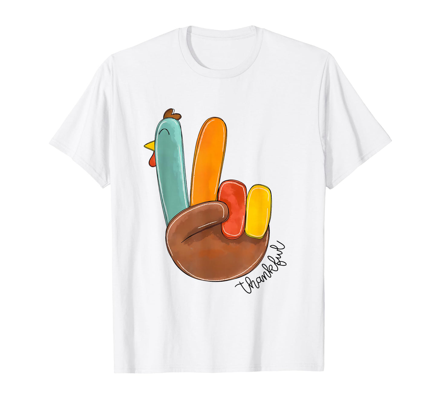 Cute Little Turkey Peace Tee Thanksgiving Kids T-Shirt
