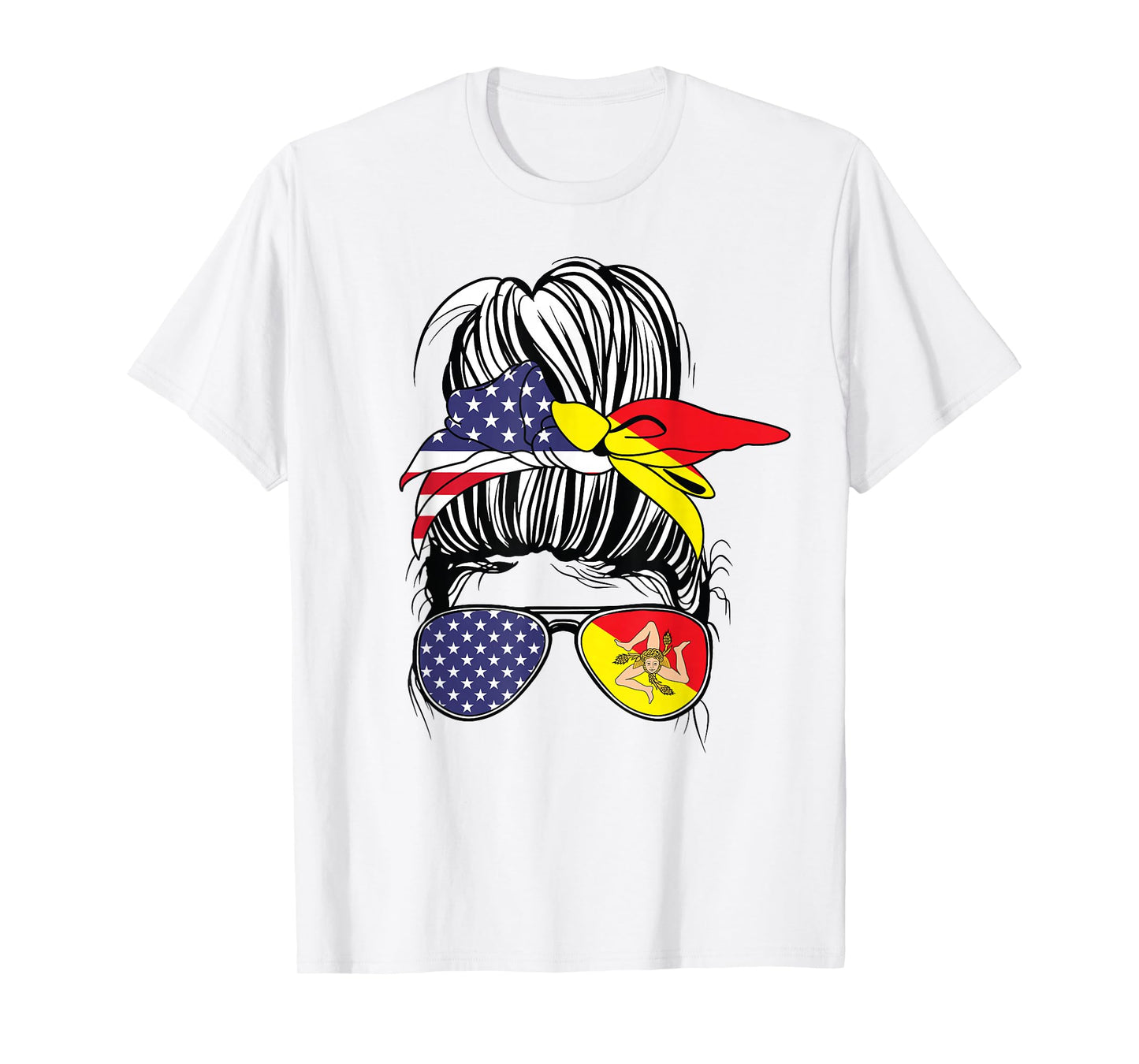Sicilian American Heritage Sicilian Women USA Girl Sicily T-Shirt