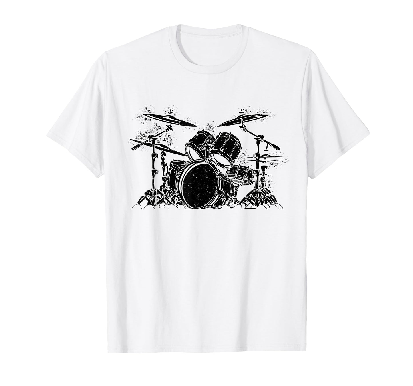 Drummer Retro Vintage Drum Set Drumset Drummers Men Drumming T-Shirt