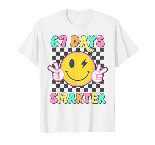 67th Day of School Shirt 67 Days Smarter Teacher Boy Girls T-Shirt