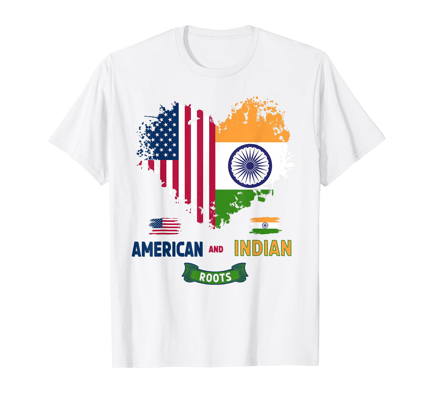 Indian American Roots Outfit Idea for Kids & India Flag T-Shirt