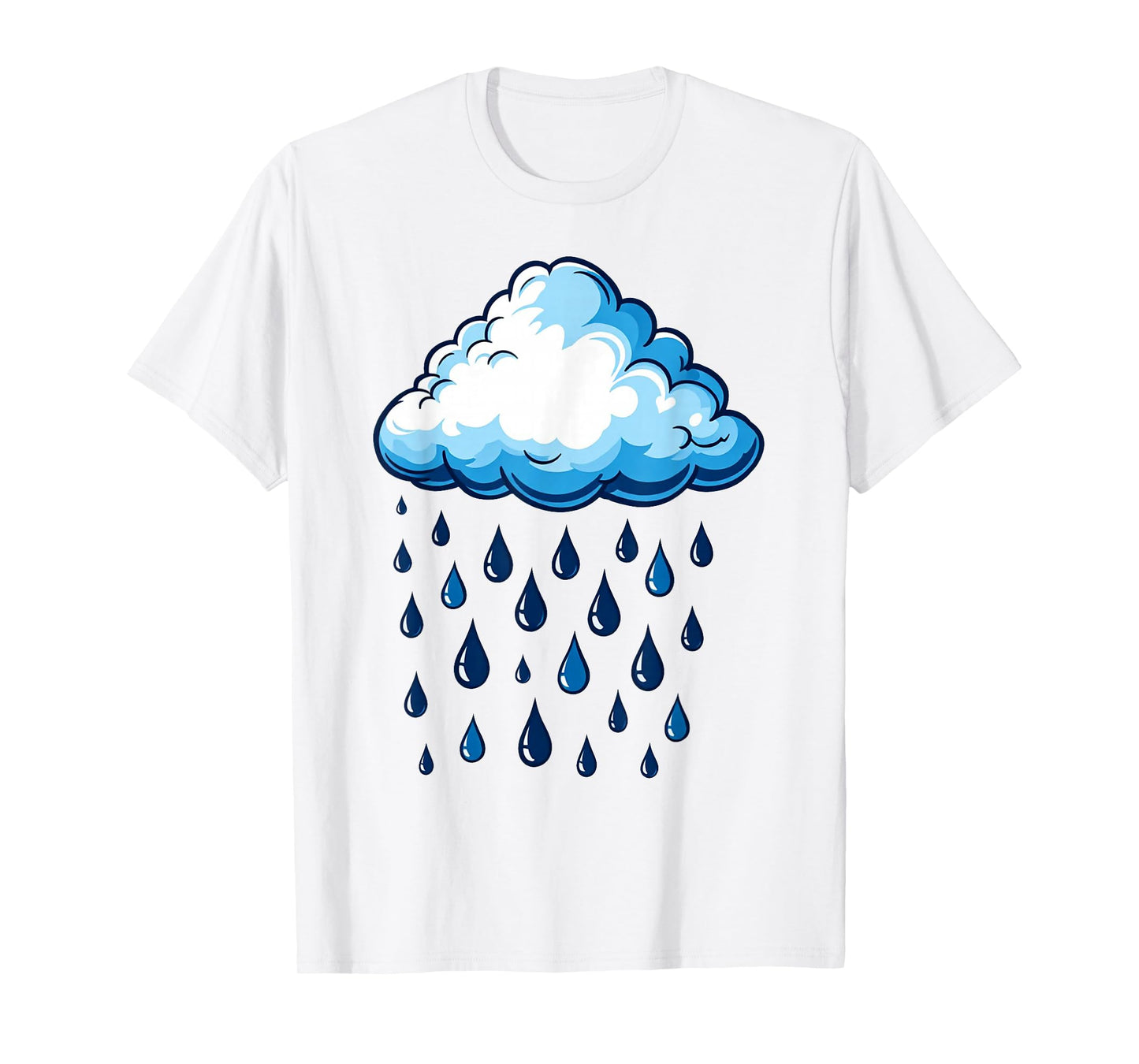 White Clouds Rain Drop Costume Christmas Halloween T-Shirt