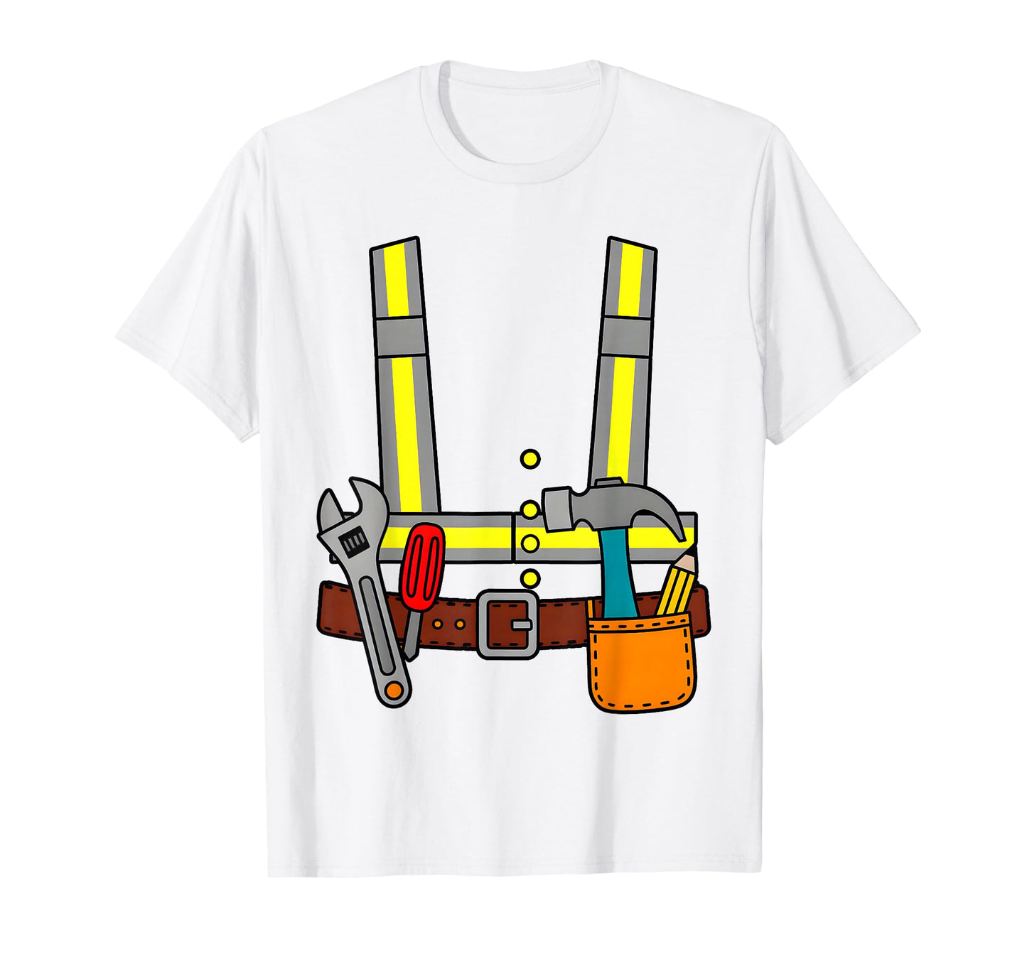 Construction Worker Halloween Costume for Boys Men Women T-Shirt