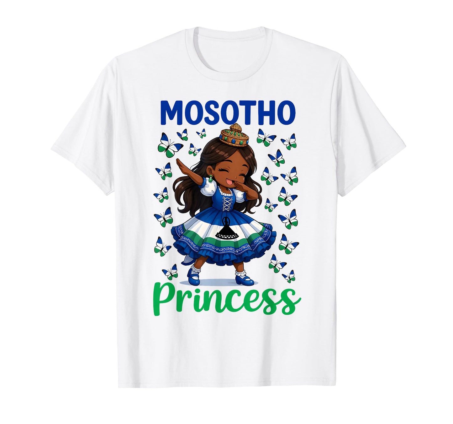 Mosotho Princess Dab Girl Lesotho Pride for Girls Kids T-Shirt