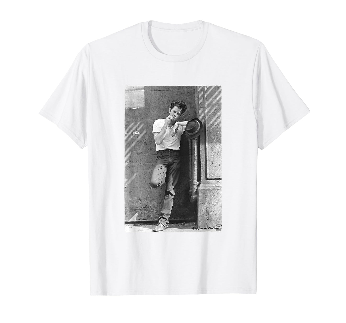 Tom Waits Street Portrait by George DuBose T-Shirt