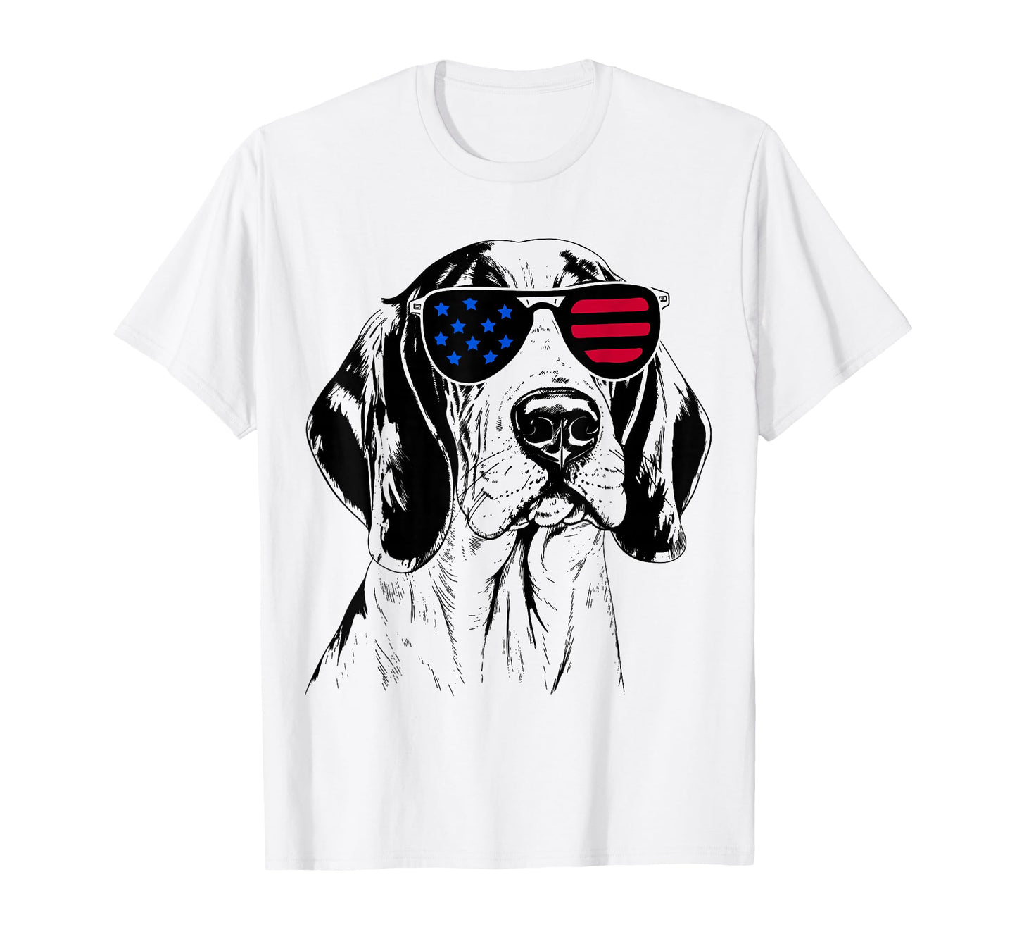 Treeing Walker Coonhound Dog 4th July America USA Flag T-Shirt