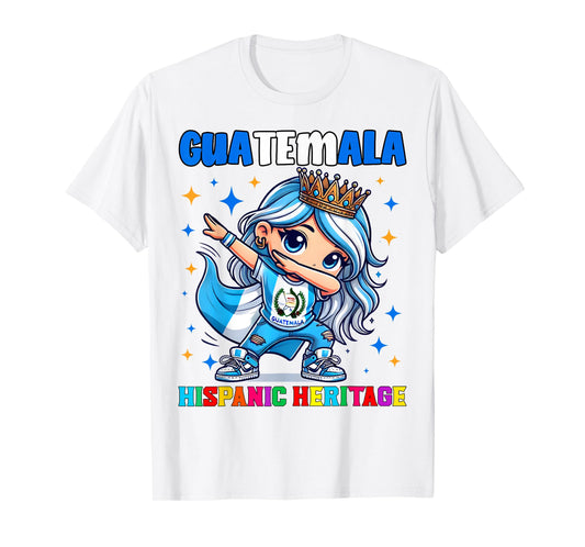 Guatemala Dabbing Girl Hispanic Heritage Celebration T-Shirt