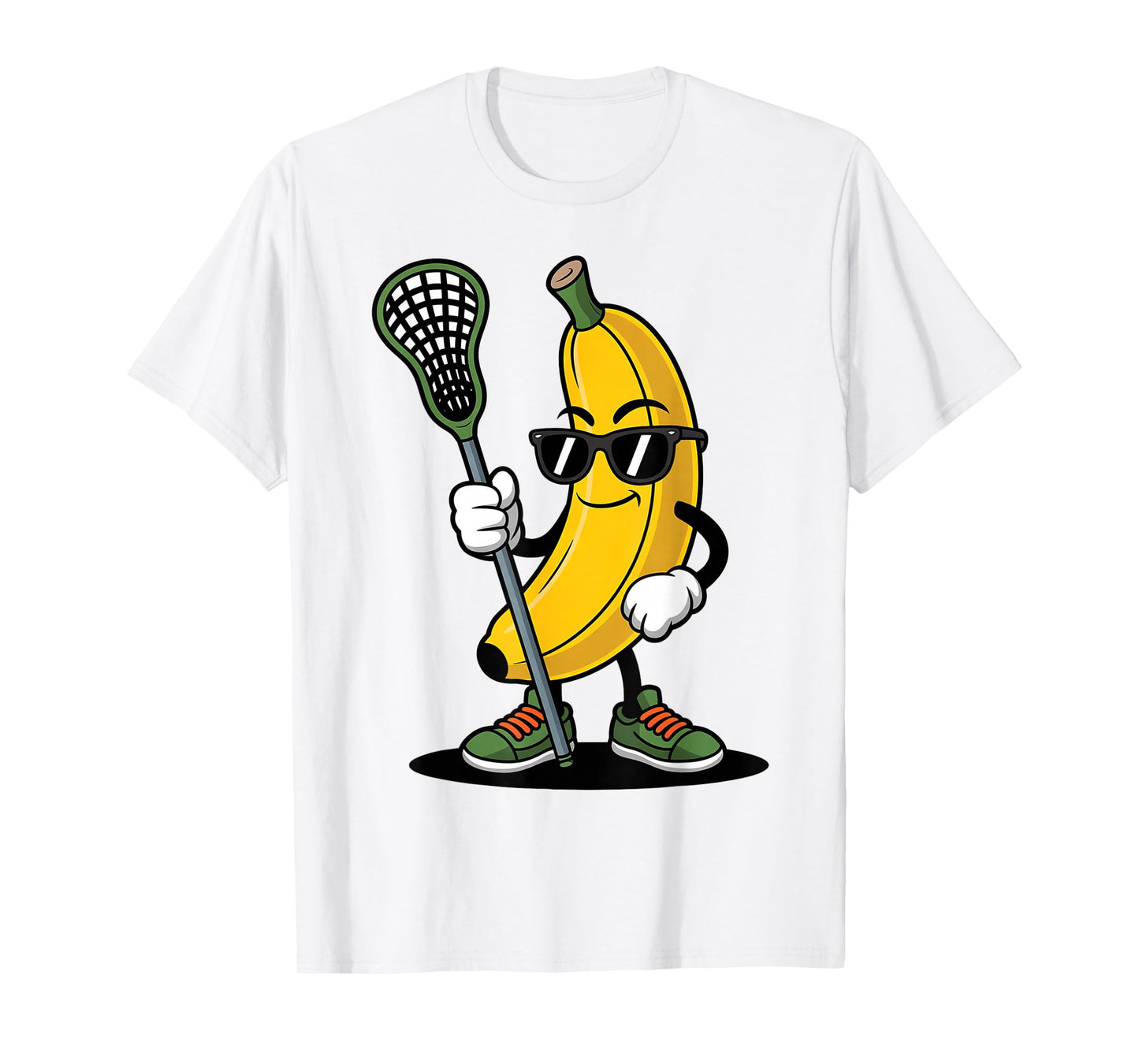 Banana Playing Lacrosse Funny Youth Boys Lacrosse Goalie T-Shirt