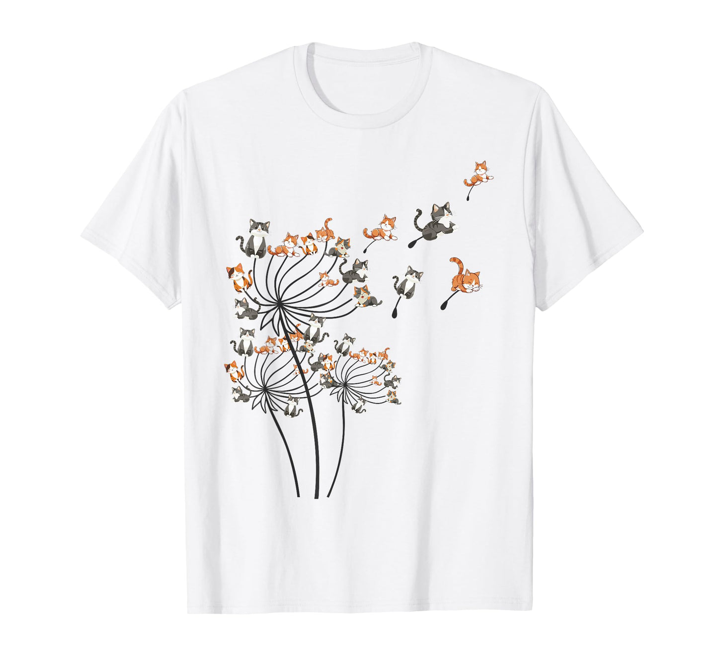 Cat Shirt Cat Shirts for Women Girls Cute Dandelion T-Shirt