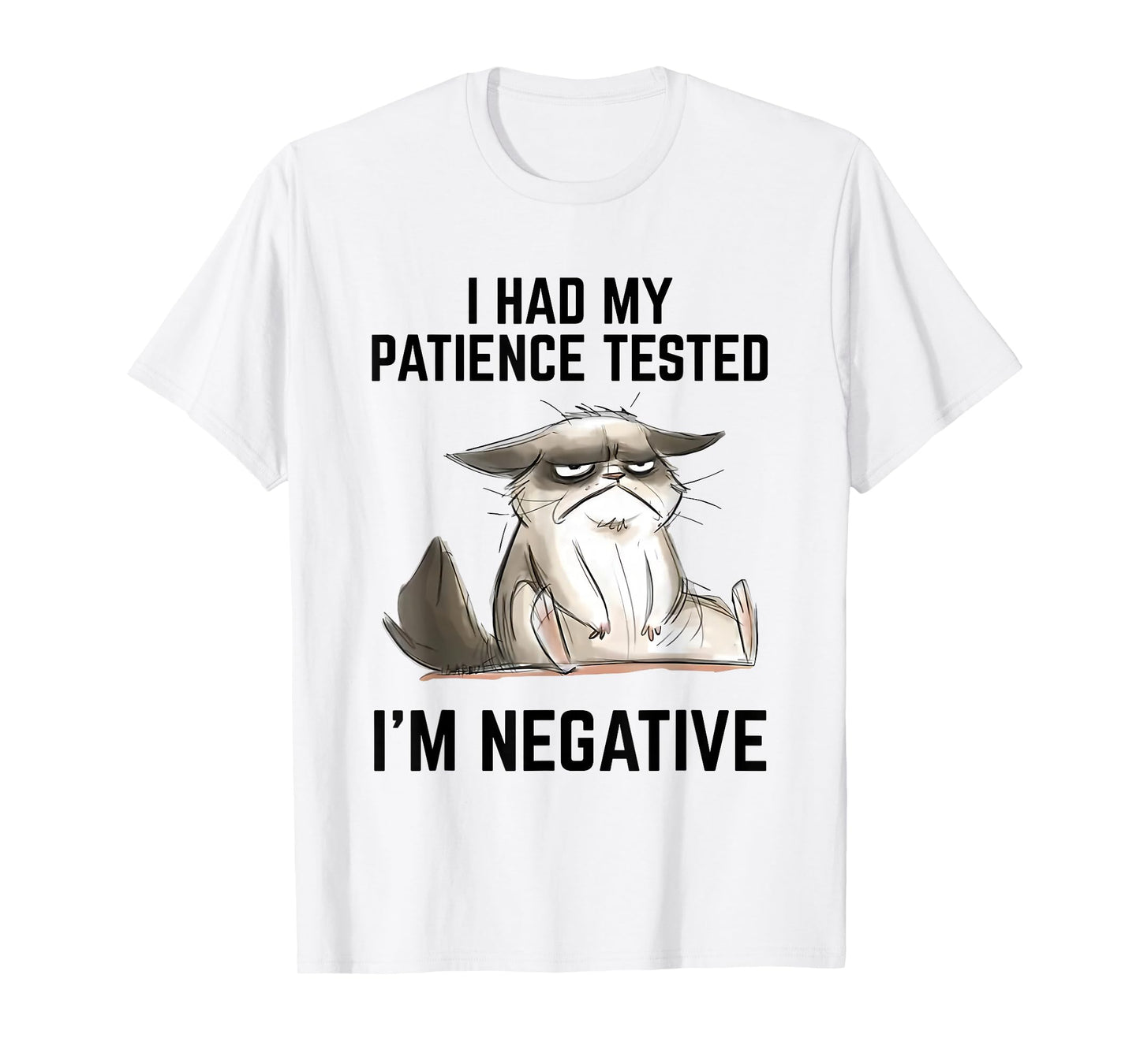 I Had My Patience Tested I'm Negative Cat Funny Vintage T-Shirt