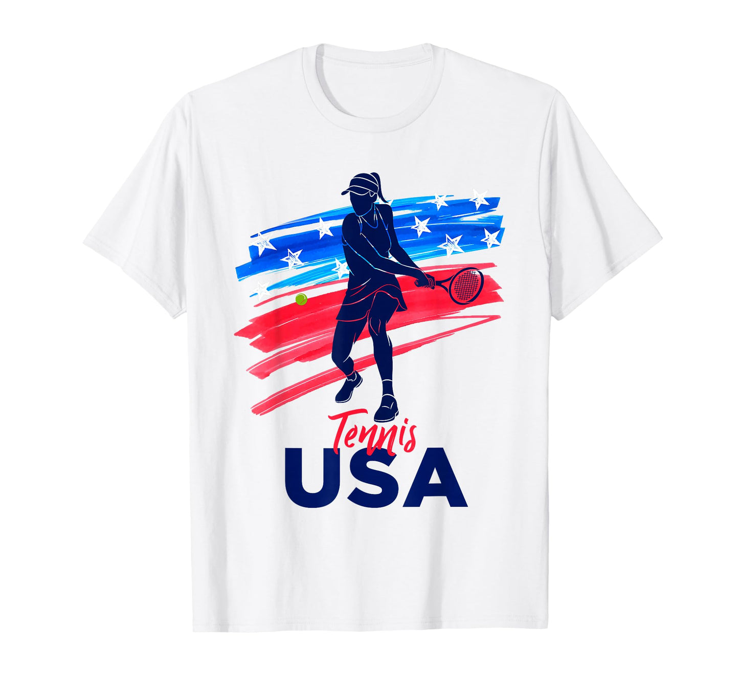 Womens USA Tennis Support The Team Shirt USA Tennis Lover T-Shirt