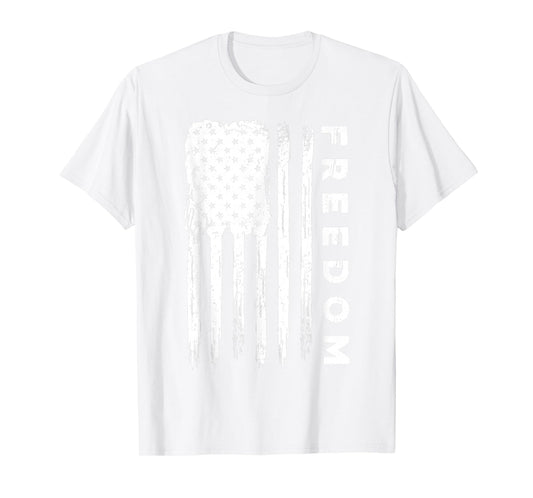 RED Freedom USA Flag American Freedom T-Shirt