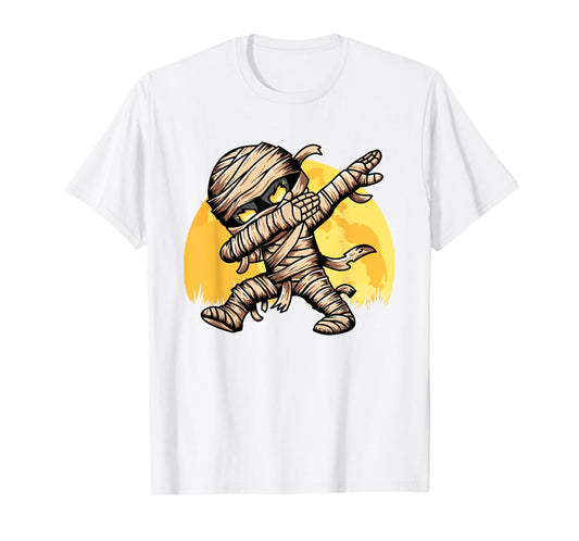 Dabbing Mummy Costume Dab Dancing Men Kids Boys Halloween T-Shirt