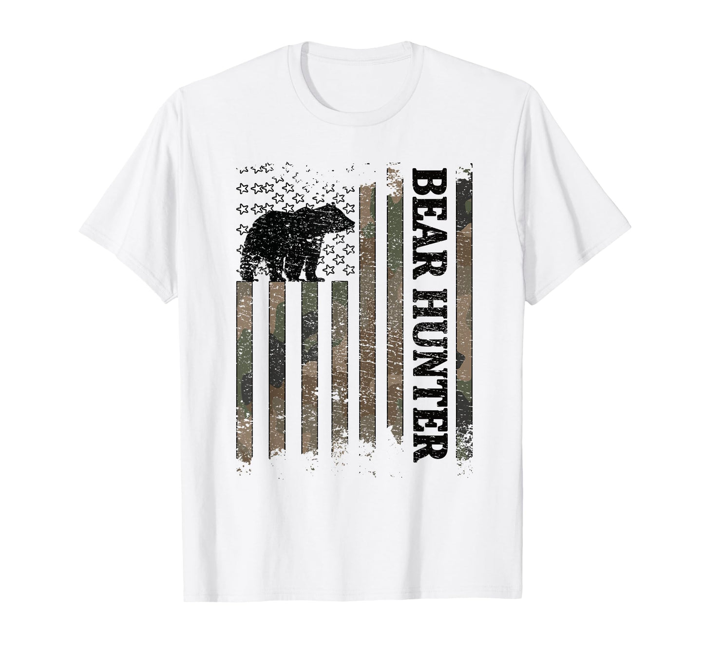Bear Hunter American Flag Bear Hunting Lover T-Shirt
