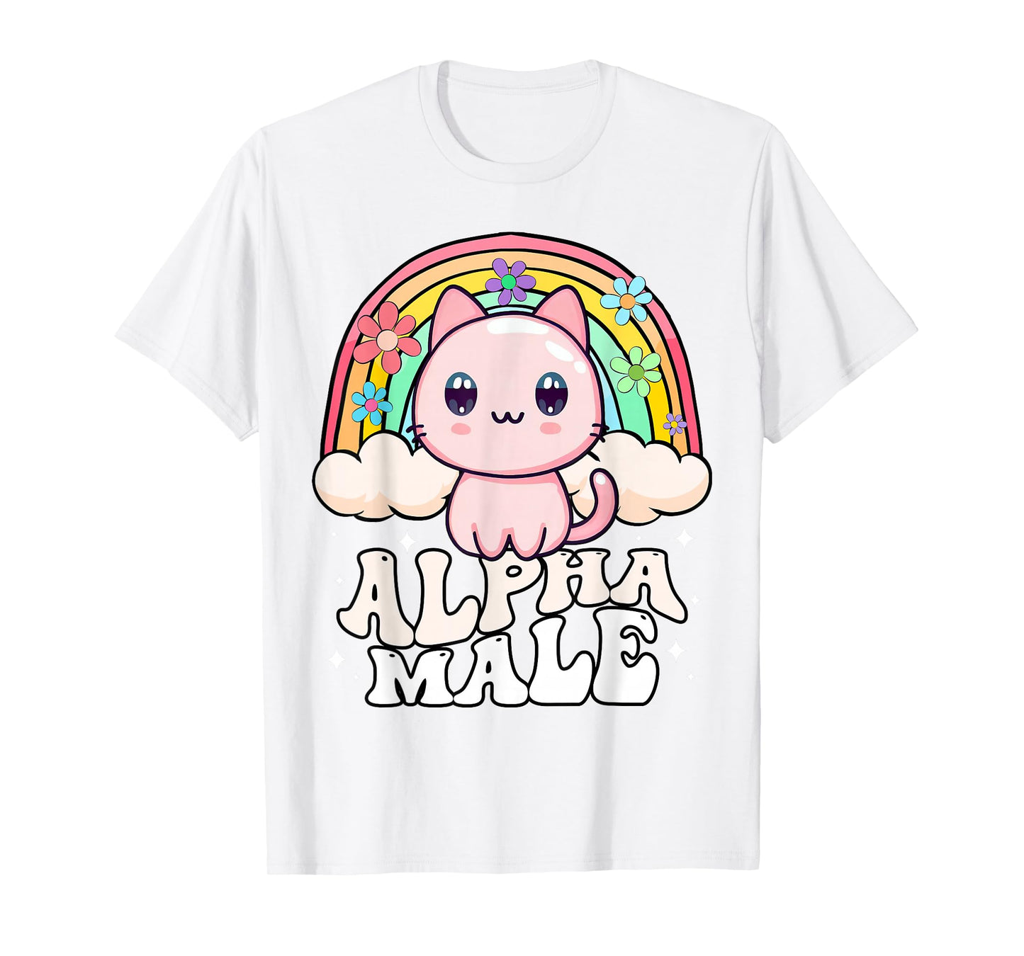 Alpha Male Cat Kitten Rainbow T-Shirt