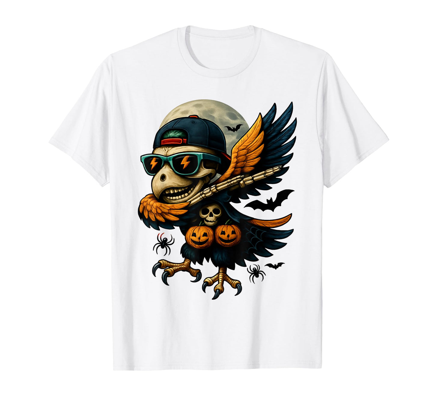 Funny Dabbing Halloween Skeleton Eagle Dancing Skeletons T-Shirt