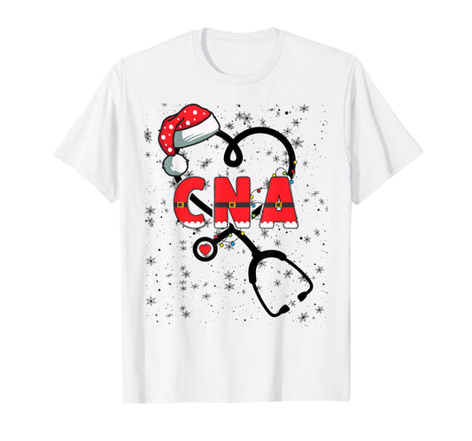 CNA Christmas Heart Certified Nursing Assistant Xmas Party T-Shirt