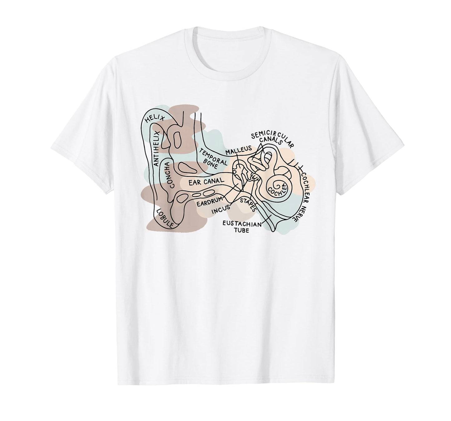 Audiology Audiologist Vestibular Therapist Inner Ear Anatomy T-Shirt