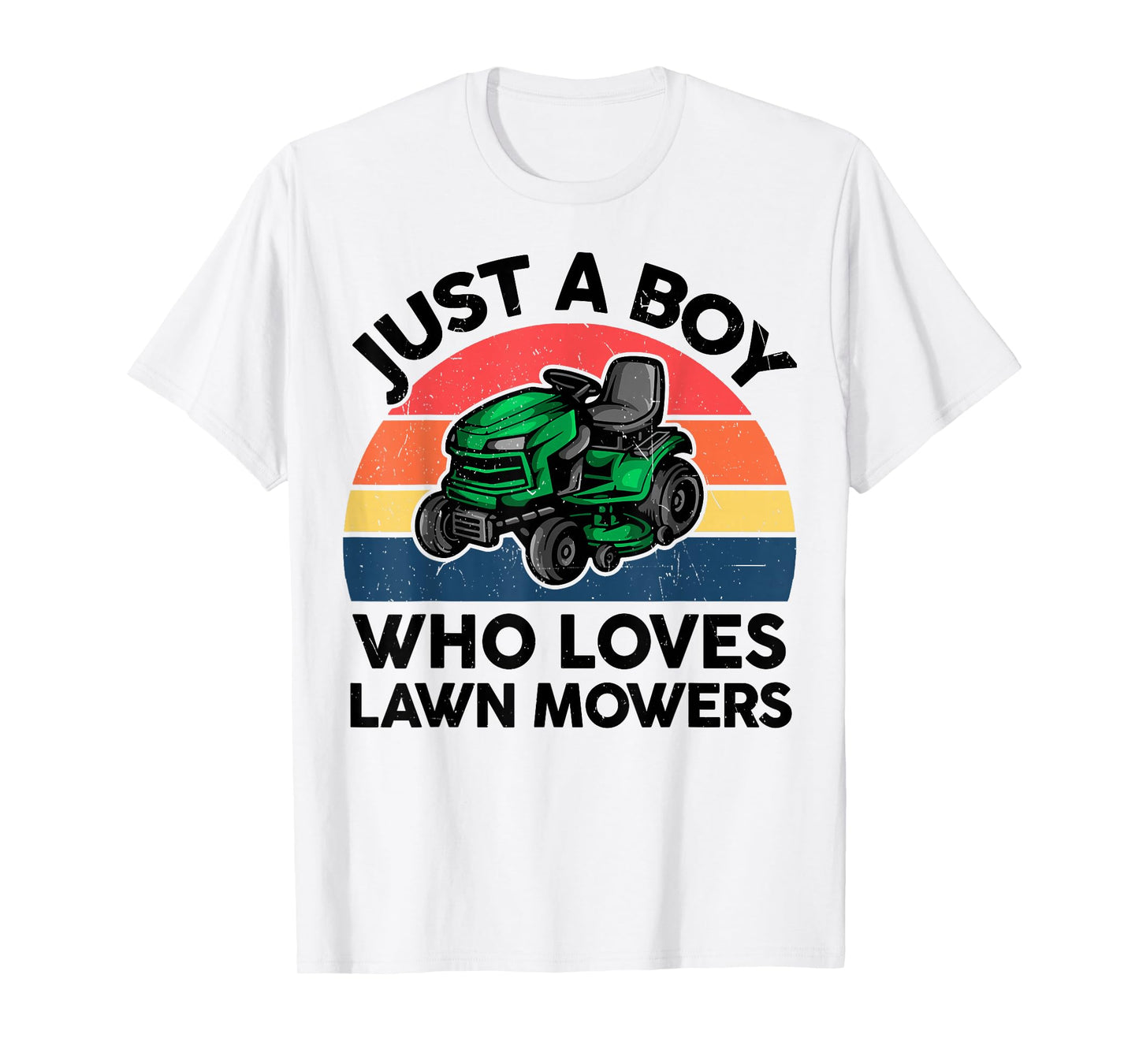 Kids Boy Who Love Lawn Mower T Shirt Toddler Funny Mowing T-Shirt