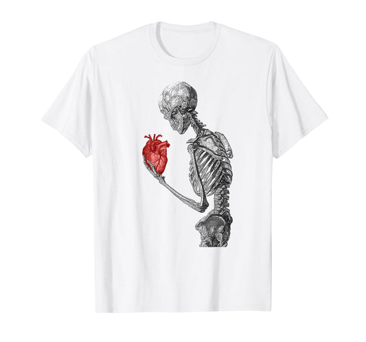 Anatomical Red Human Heart Skeleton Cardiac T-Shirt