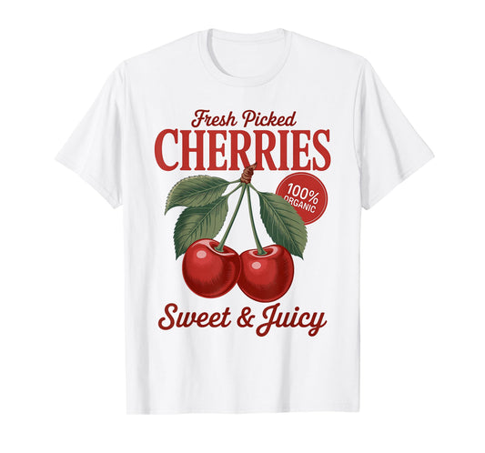 Cherry Farmer's Market Fresh Picked Cherries Cherry Lover T-Shirt