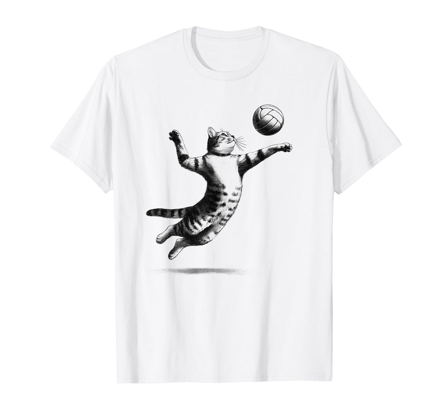 Cat Playing Volleyball Kitten Volleyball Player Vintage T-Shirt