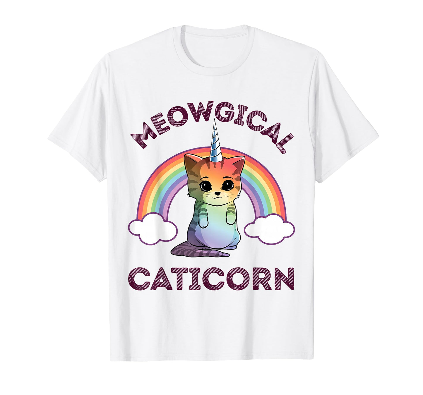 Meowgical Caticorn T Shirt Cat Unicorn Girls Women Kittycorn T-Shirt