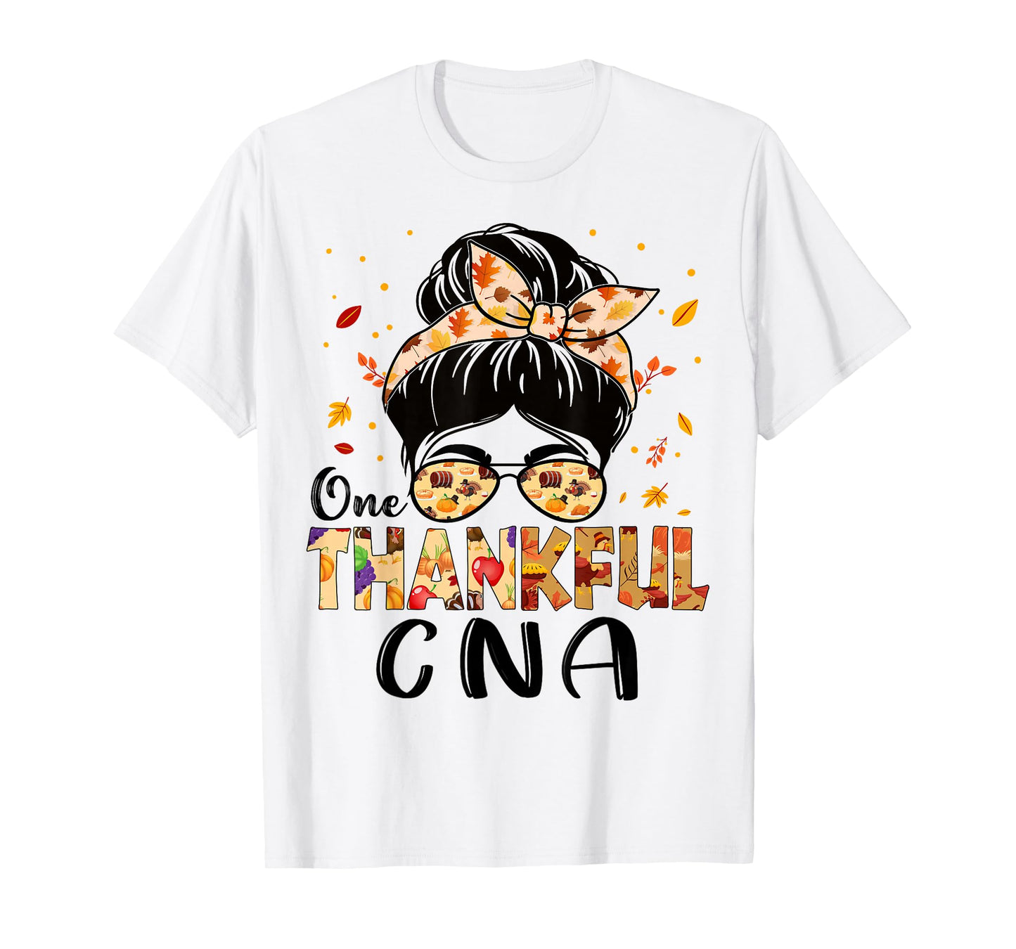 CNA Certified Nursing Assistant Thankful Thanksgiving Fall T-Shirt