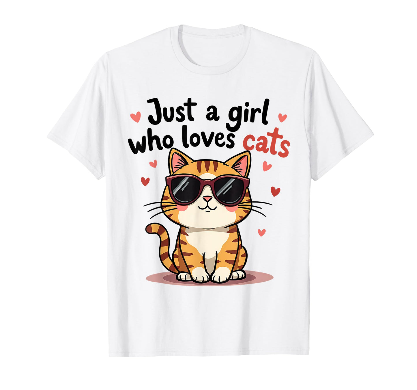 Cats Just A Girl Who Loves Cats T-Shirt