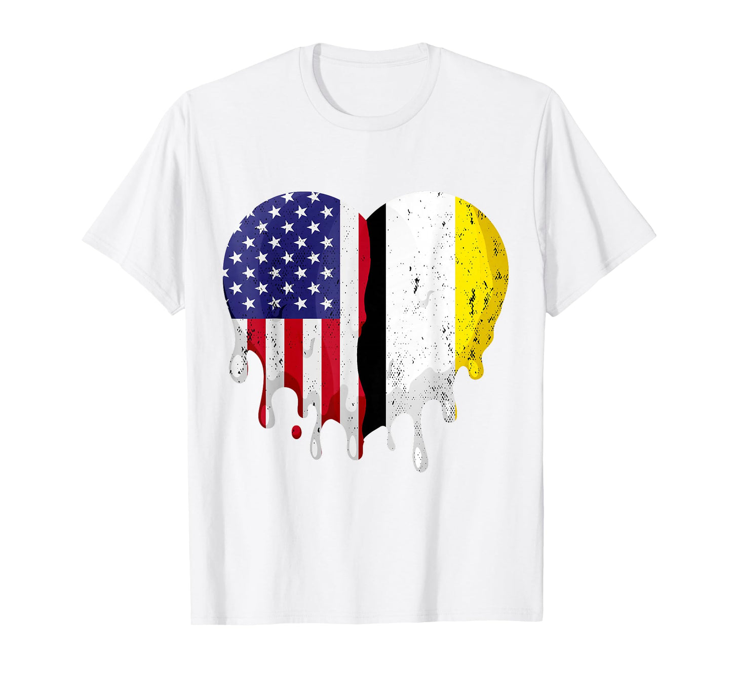 Garifuna American Patriot Grown Country Melting Heart T-Shirt