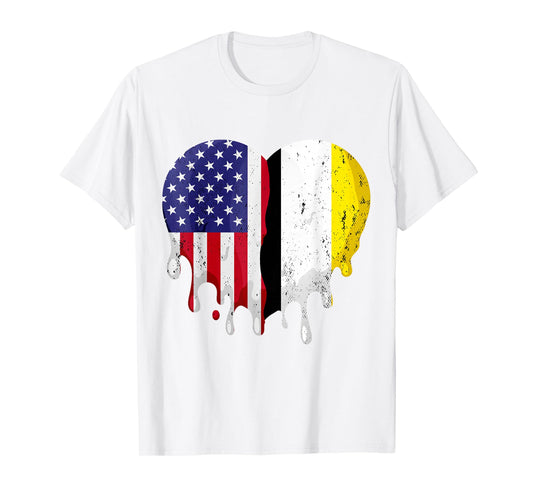 Garifuna American Patriot Grown Country Melting Heart T-Shirt
