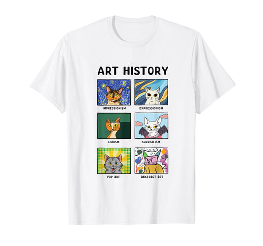 Art History Cats Fine Arts Cat for Art Collector T-Shirt