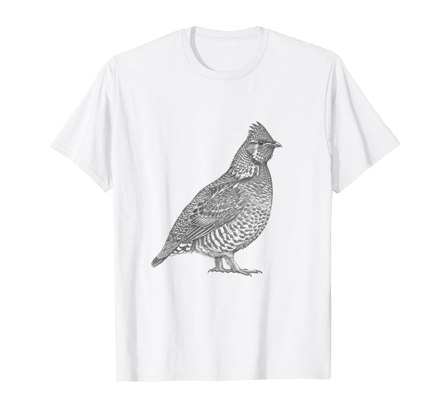 Vintage Ruffed Grouse Drawing Art Design T-Shirt