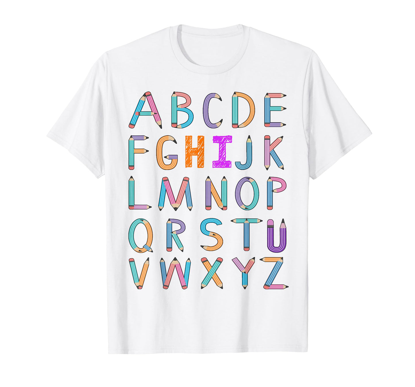 Back to School Kindergarten Alphabet ABC Teacher Women Kids T-Shirt