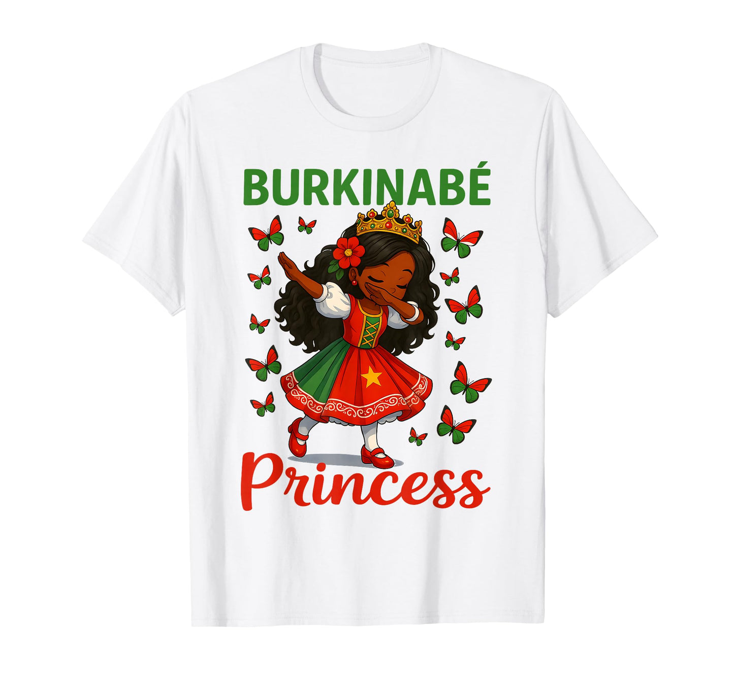 Burkinabé Princess Dabbing Girl Cute Burkina Faso Pride kids T-Shirt
