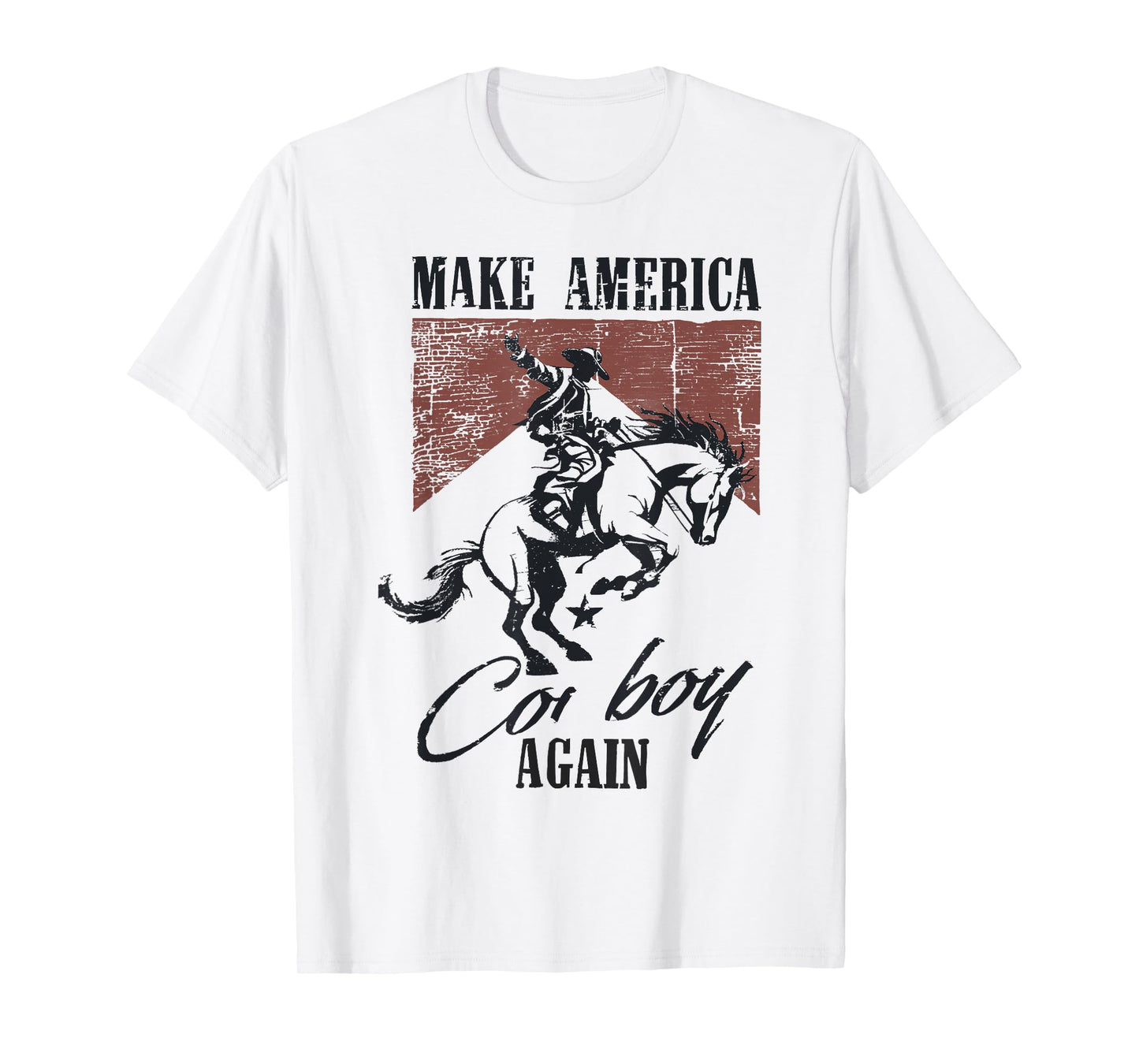 Make America Cowgirl Cowboy Again Retro Western 4th of July T-Shirt
