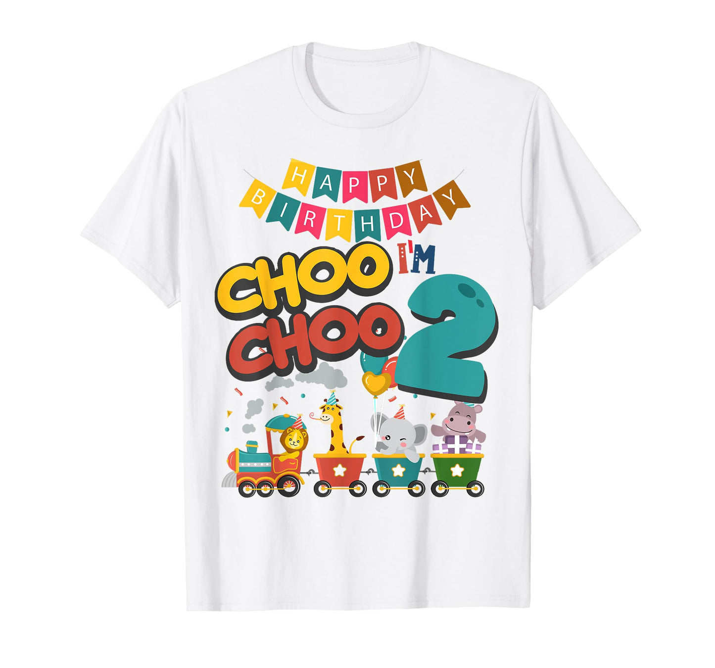 Choo Choo Train I Am Two Idea For Kids & 2nd birthday T-Shirt