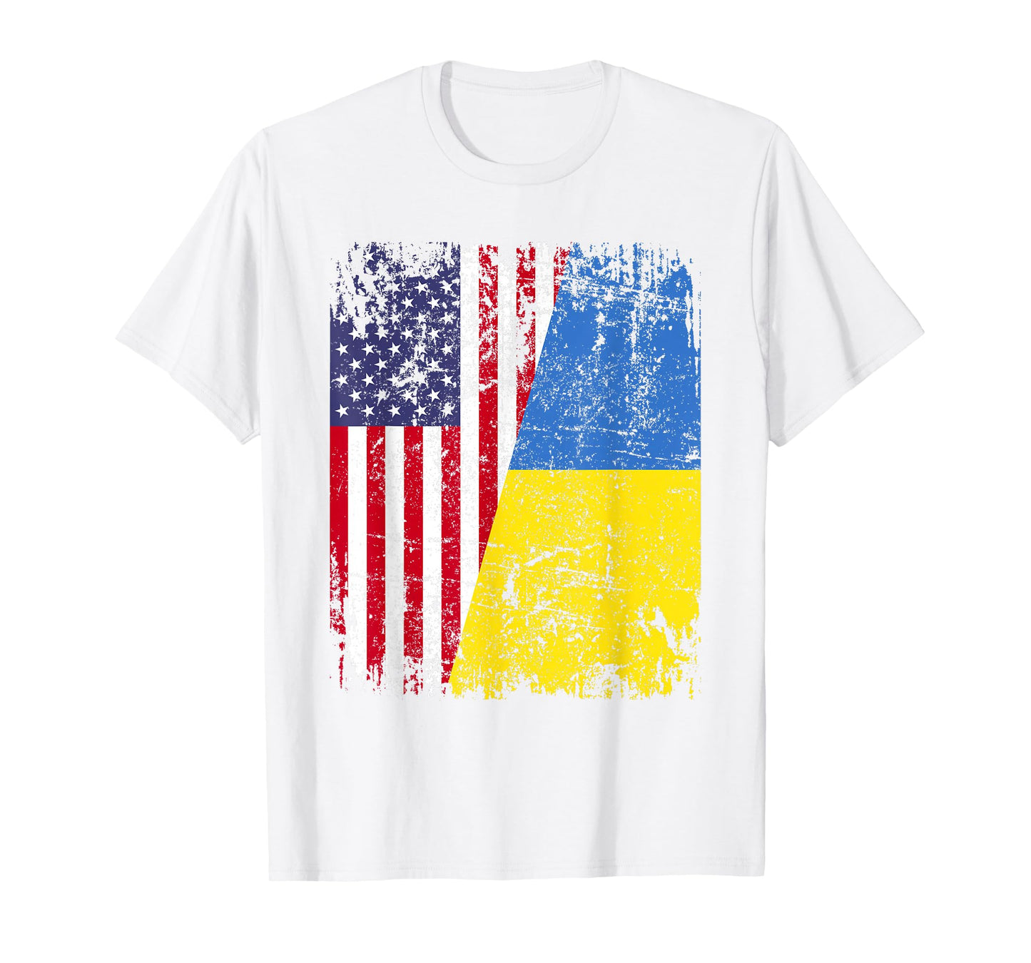 UKRAINIAN ROOTS | Half American Flag | UKRAINE T-Shirt