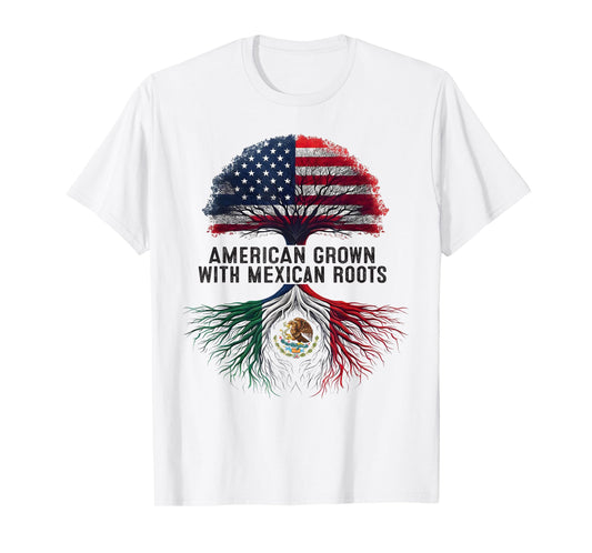 American Grown Mexican Roots Mexico Country Lover Proud Us T-Shirt
